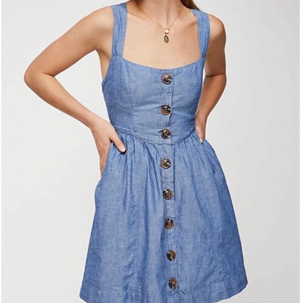 Free People denim mini Dress